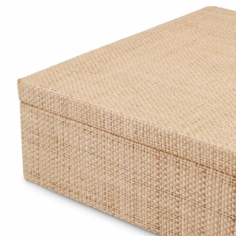 Casa Padrino Luxus Aufbewahrungsbox Naturfarben 28 cm - Luxus Accessoires