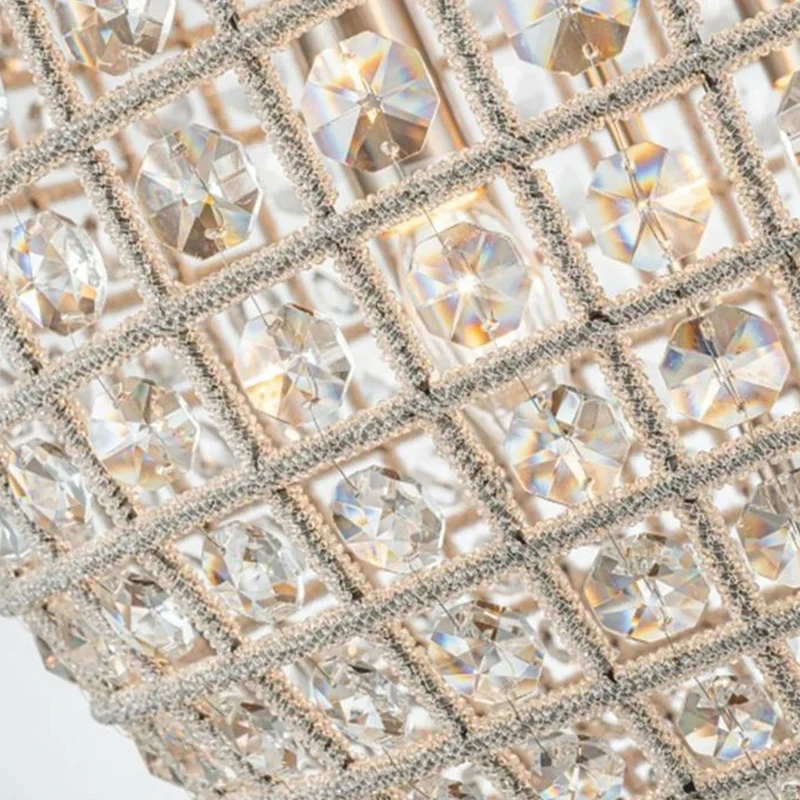 Casa Padrino Barock Kristall Kronleuchter Silber Ø 38 x H. 65 cm - Barock Leuchten