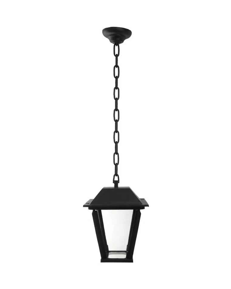 Utomhuslampa - Lykthus med kedja & glasbotten L4