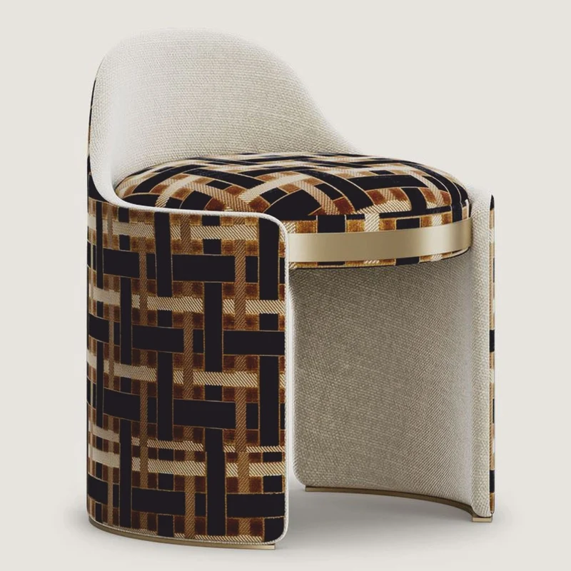 Casa Padrino Luxus Hocker Braun / Grau / Massing H. 60 cm - Luxus Hotel Möbel