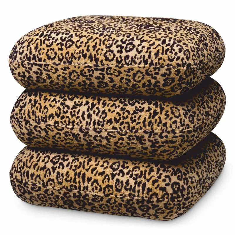 Casa Padrino Luxus Drehhocker Leopard H. 55 cm - Luxus Hotel Möbel