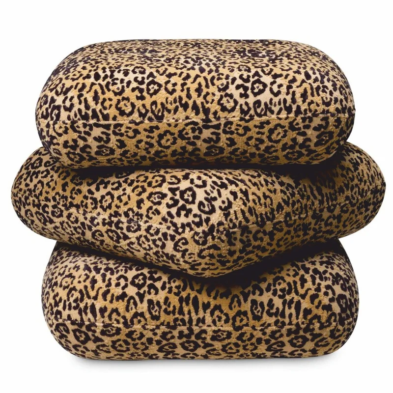 Casa Padrino Luxus Drehhocker Leopard H. 55 cm - Luxus Hotel Möbel