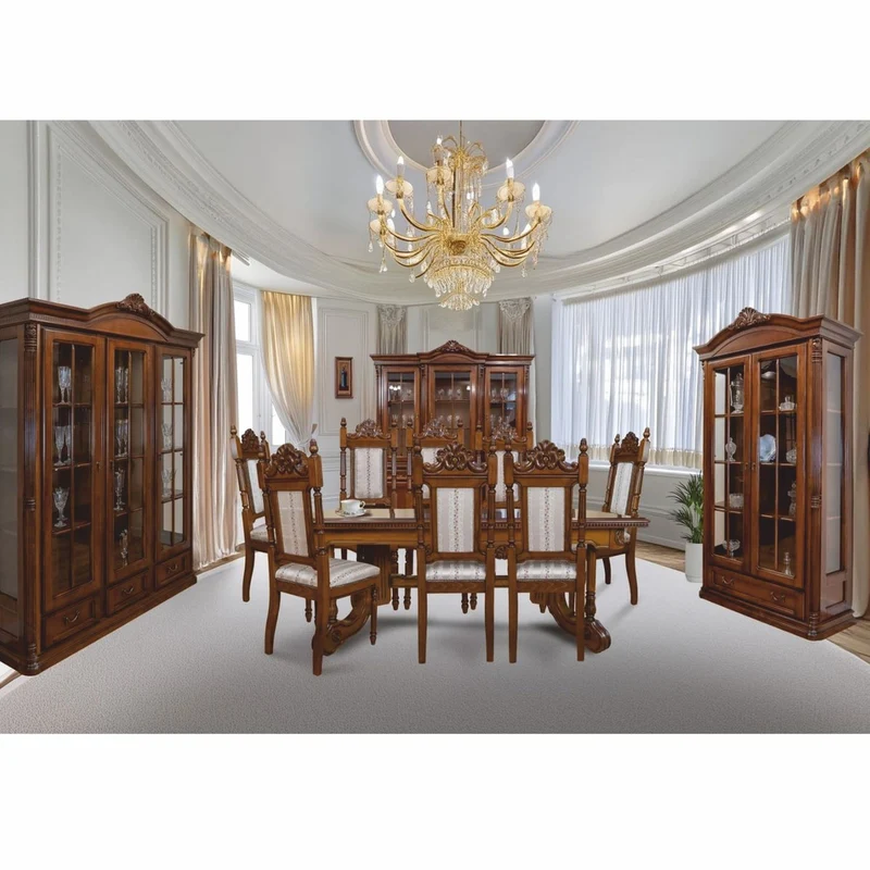 Casa Padrino Luxus Barock Vitrine Dunkelbraun 122,7 x H. 220 cm - Barock Möbel