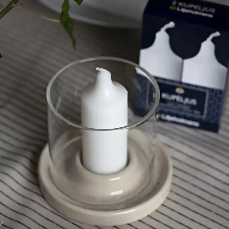 Liljeholmens Kupéljus - Blockljus vit 2-pack