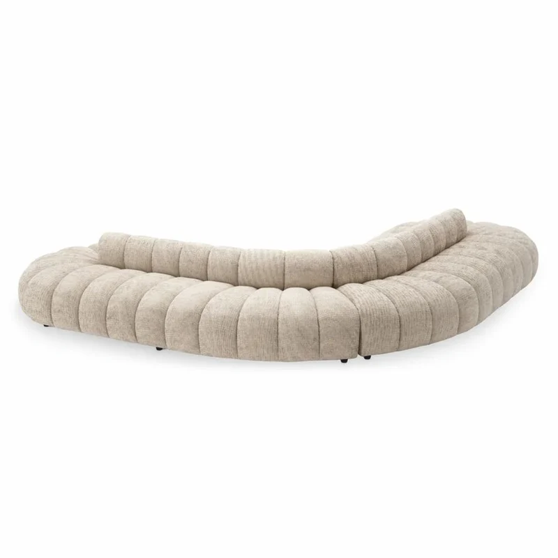 Casa Padrino Luxus Sofa Beige / Schwarz 331 cm - Luxus Hotel Möbel