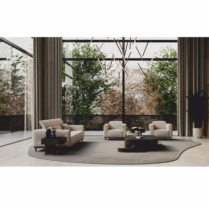 Casa Padrino Luxus Sessel Hellgrau / Schwarz / Messing - Wohnzimmer & Hotel Möbel