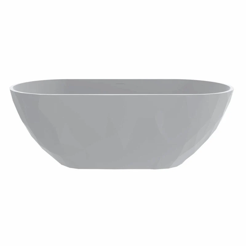 Casa Padrino Freistehende Luxus Badewanne Hochglanz Weiß 165 cm - Badezimmer Möbel