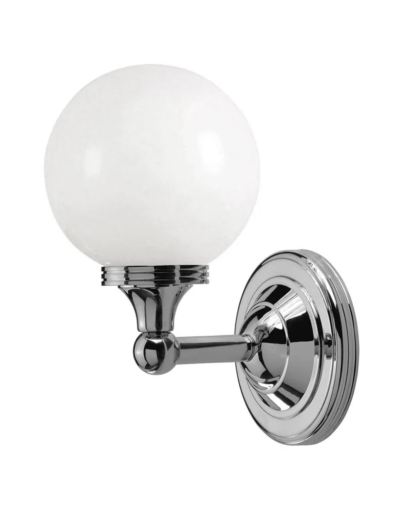 Badrumslampa - Vägglampa Truro krom/vit