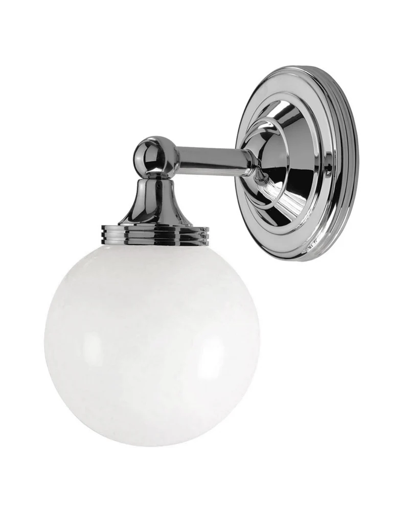 Badrumslampa - Vägglampa Truro krom/vit