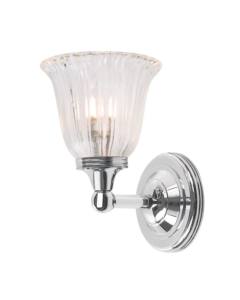 Badrumslampa - Vägglampa Truro krom/glas