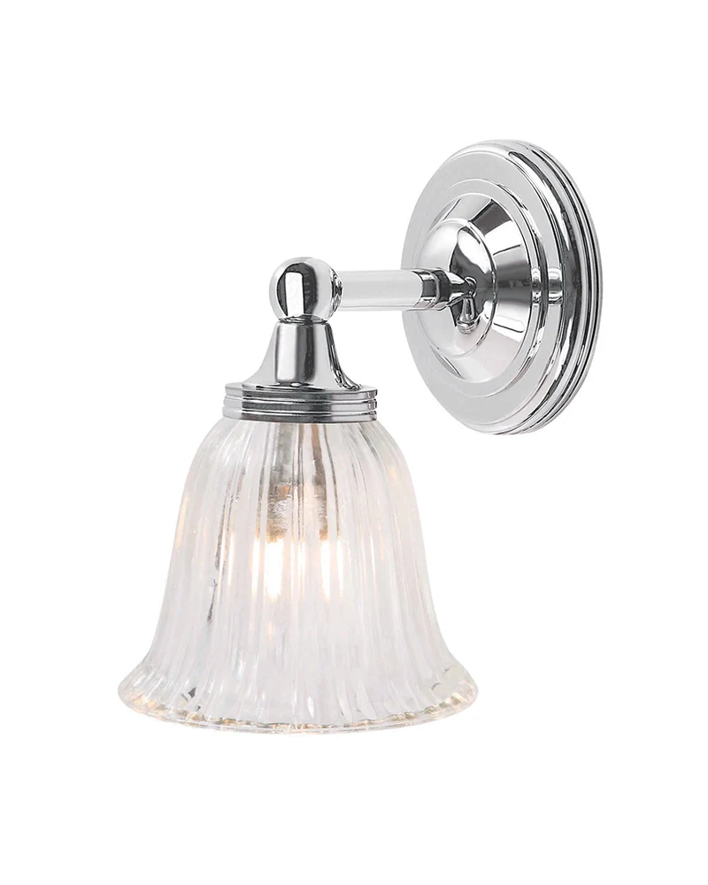 Badrumslampa - Vägglampa Truro krom/glas
