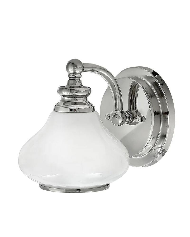Badrumslampa - Vägglampa Frogmore krom/vit