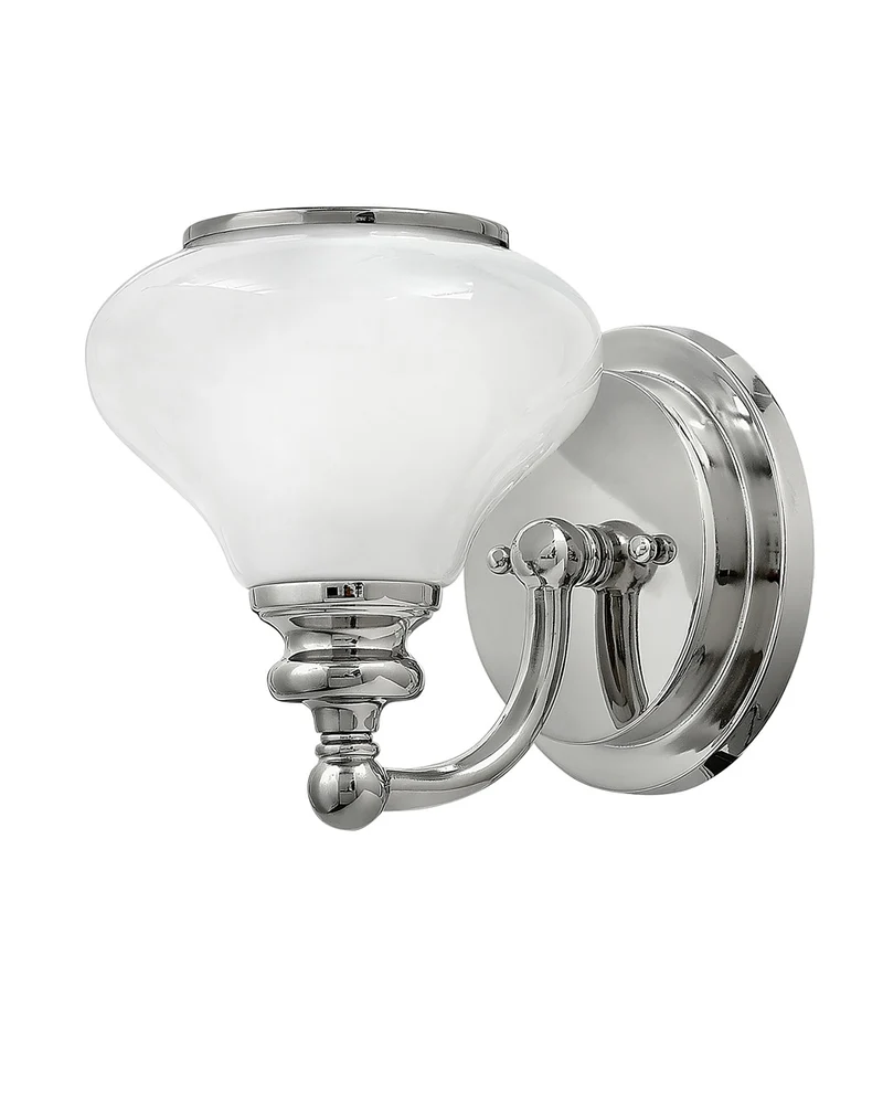 Badrumslampa - Vägglampa Frogmore krom/vit