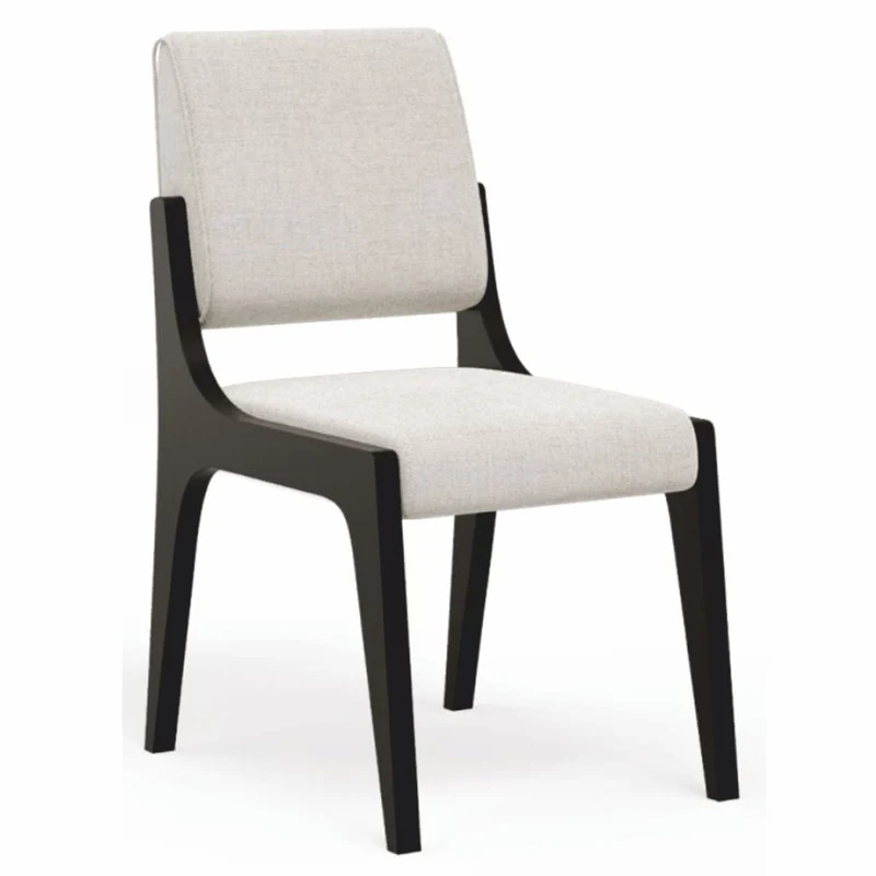 Casa Padrino Luxus Esszimmer Stuhl 6er Set Cremeweiß / Schwarz - Hotel & Esszimmer Möbel