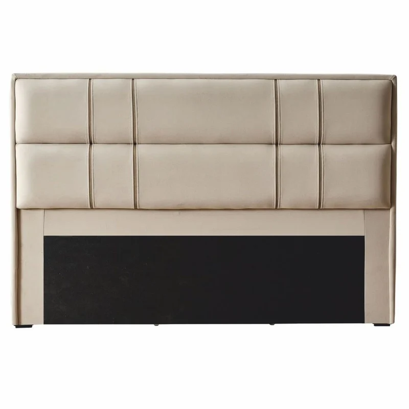 Casa Padrino Luxus Bett-Kopfteil Beige / Schwarz 200 cm - Hotel & Schlafzimmer Möbel
