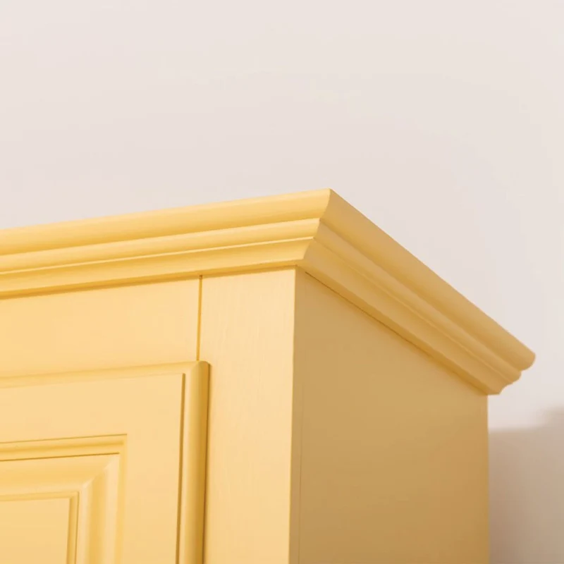 Casa Padrino Landhausstil Schlafzimmer Schrank Gelb 121 cm - Schlafzimmer Möbel