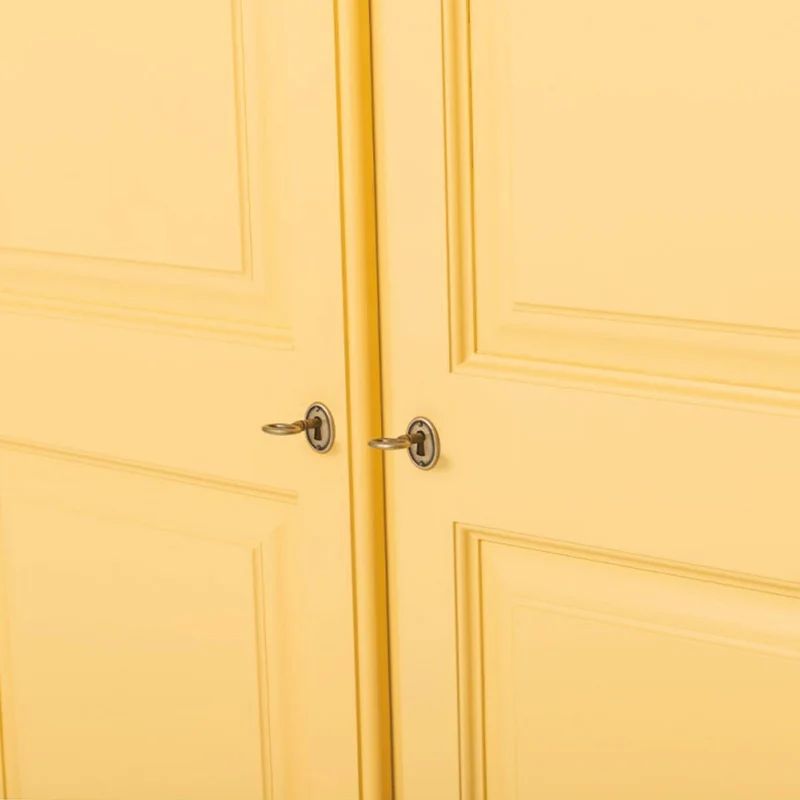 Casa Padrino Landhausstil Schlafzimmer Schrank Gelb 121 cm - Schlafzimmer Möbel