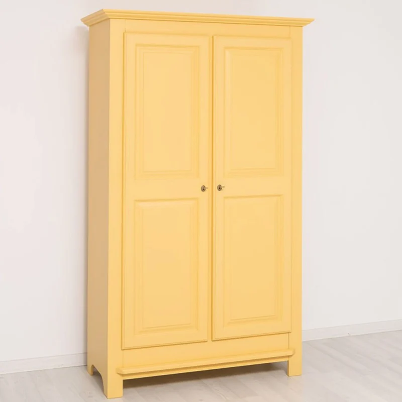 Casa Padrino Landhausstil Schlafzimmer Schrank Gelb 121 cm - Schlafzimmer Möbel