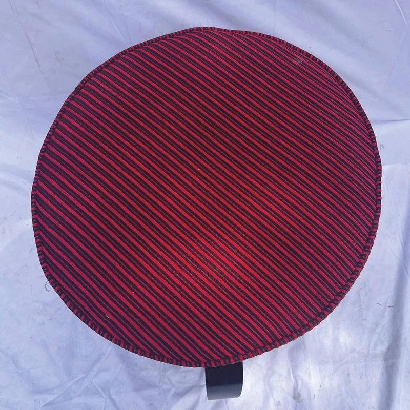 Casa Padrino Barock Hocker Rot / Schwarz H. 49 cm - Barockstil Möbel