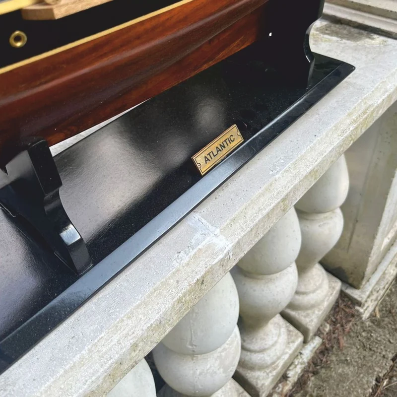 Casa Padrino Deko Segelschiff Atlantic Braun / Schwarz / Naturfarben 114 cm