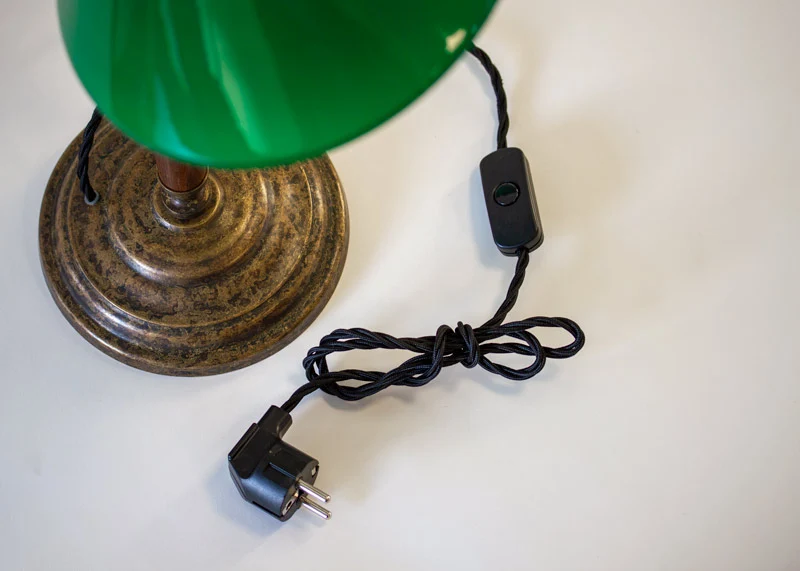 Bordslampa 1903 - Antik med grön skärm