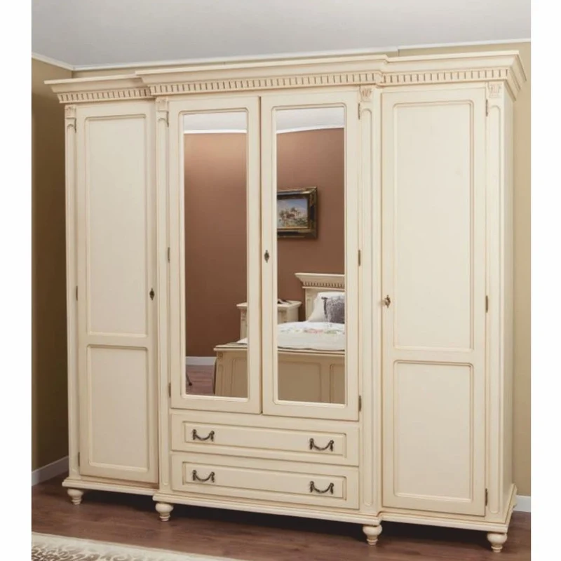 Casa Padrino Luxus Barock Schlafzimmer Schrank Creme 234 cm - Barock Schlafzimmer Möbel