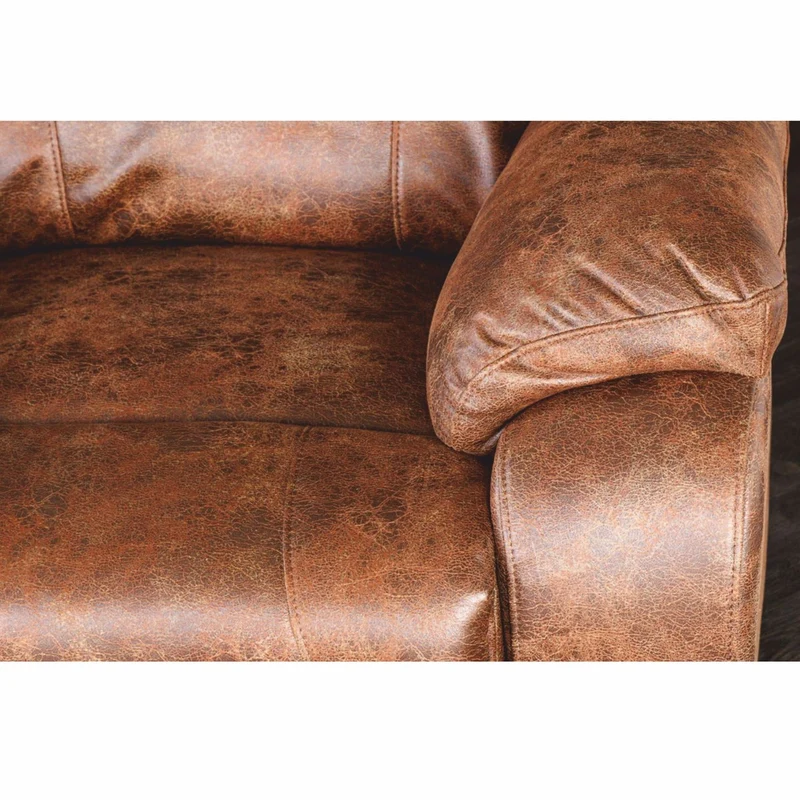 Casa Padrino Kunstleder 2er Kinosessel Antik Braun 188 cm - Wohnzimmer Möbel