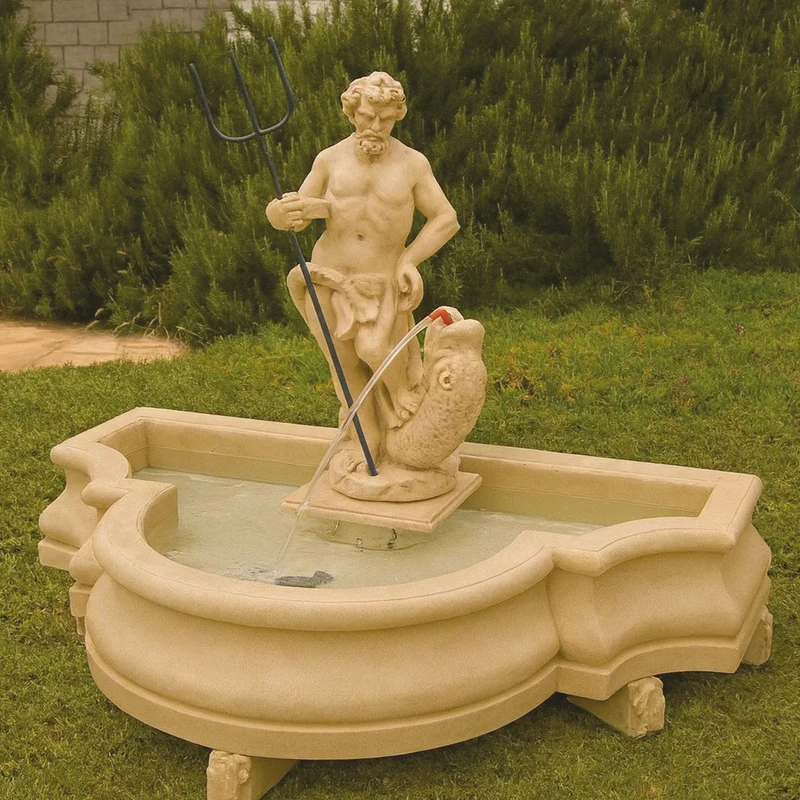 Casa Padrino Barock Springbrunnen Beige 138 x 88 x H. 107 cm - Made in Italy