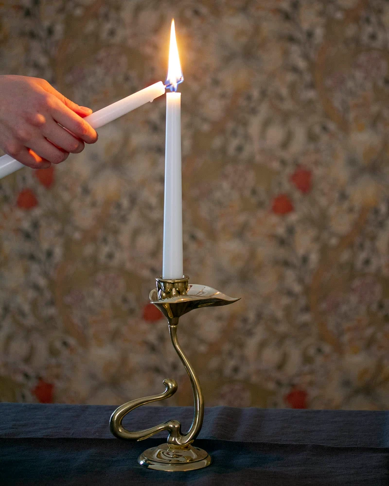 Ljusstake - Jugendblad mässing