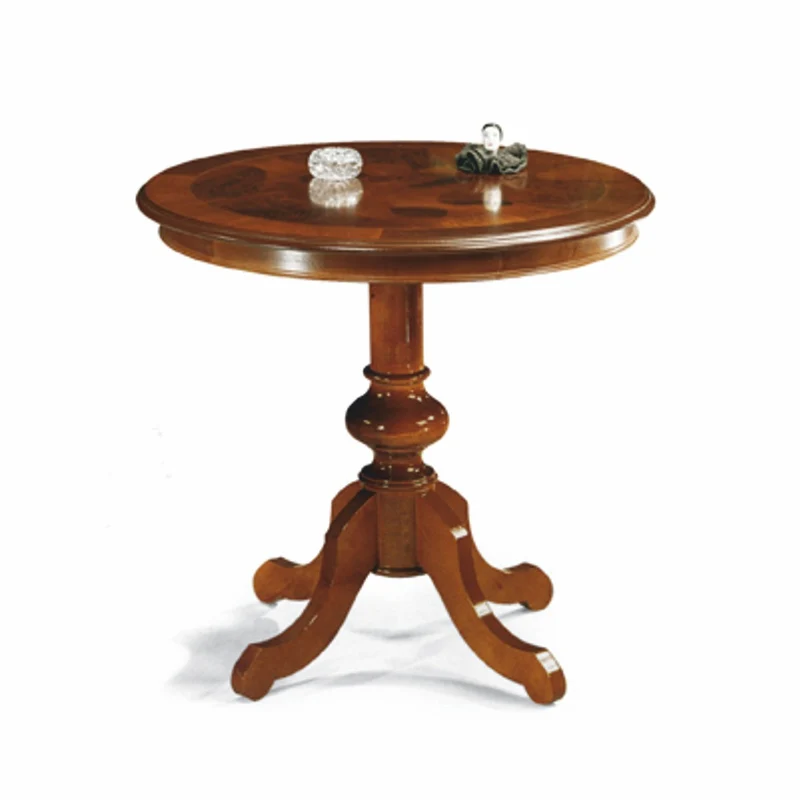 Casa Padrino Luxus Barock Esstisch Braun Ø 80 cm - Barock Möbel - Made in Italy