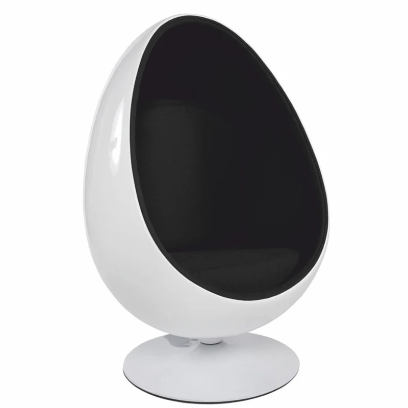 Casa Padrino Luxus Drehsessel Weiß / Schwarz H. 133 cm - Luxus Möbel