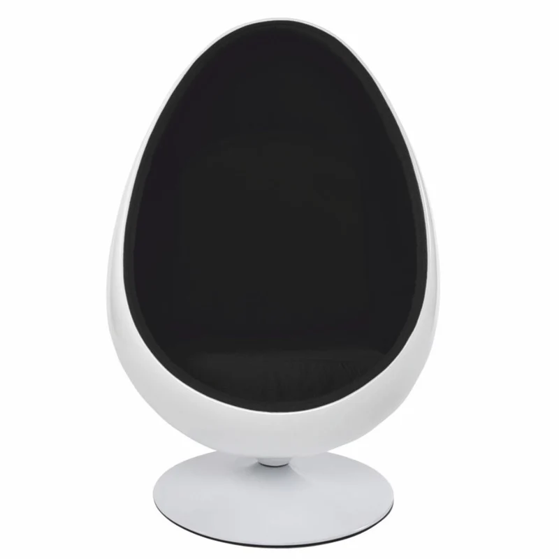 Casa Padrino Luxus Drehsessel Weiß / Schwarz H. 133 cm - Luxus Möbel