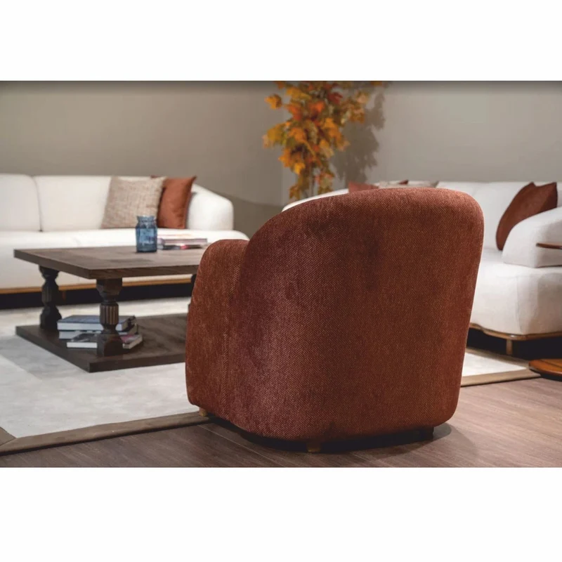 Casa Padrino Luxus Wohnzimmer & Hotel Sessel Braun / Naturfarben 80 x 90 x H. 85 cm - Luxus Möbel