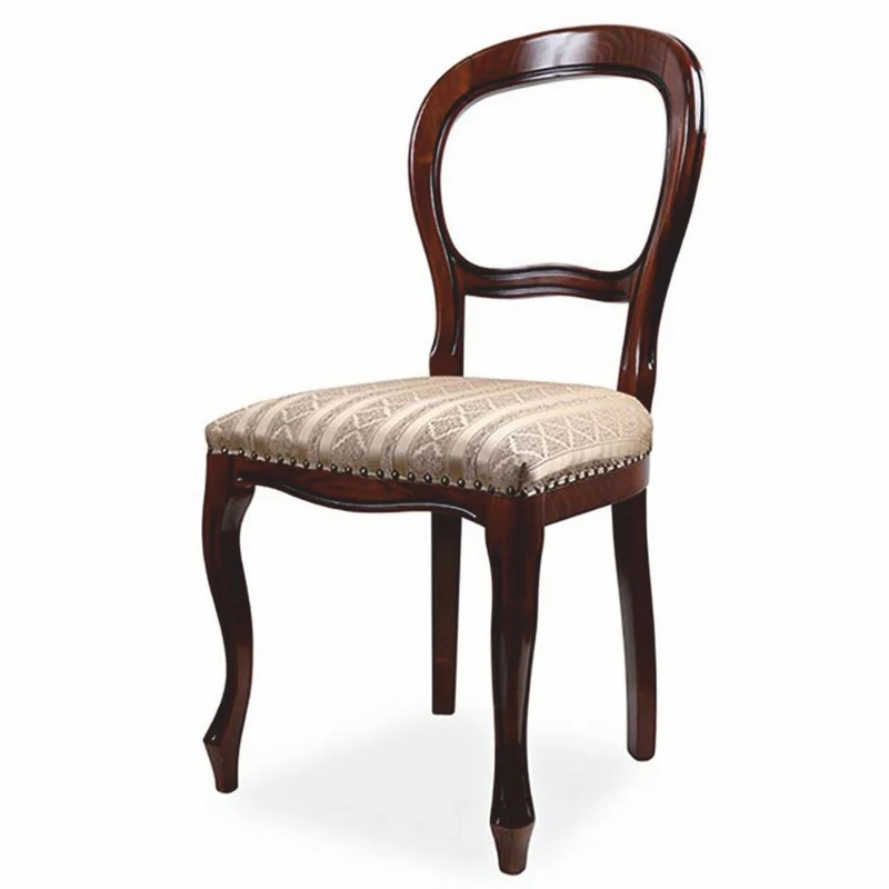 Casa Padrino Luxus Barock Esszimmer Stuhl 4er Set Gold / Dunkelbraun - Barock Möbel