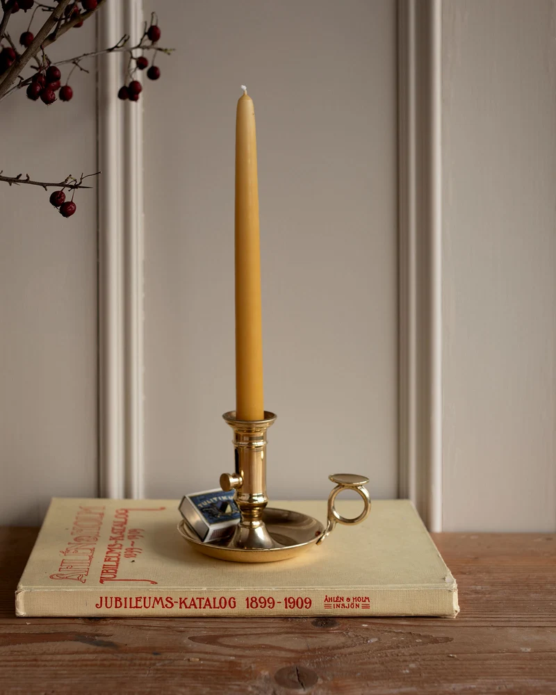 Ljusstake mässing - Kontorsljusstake 10 cm