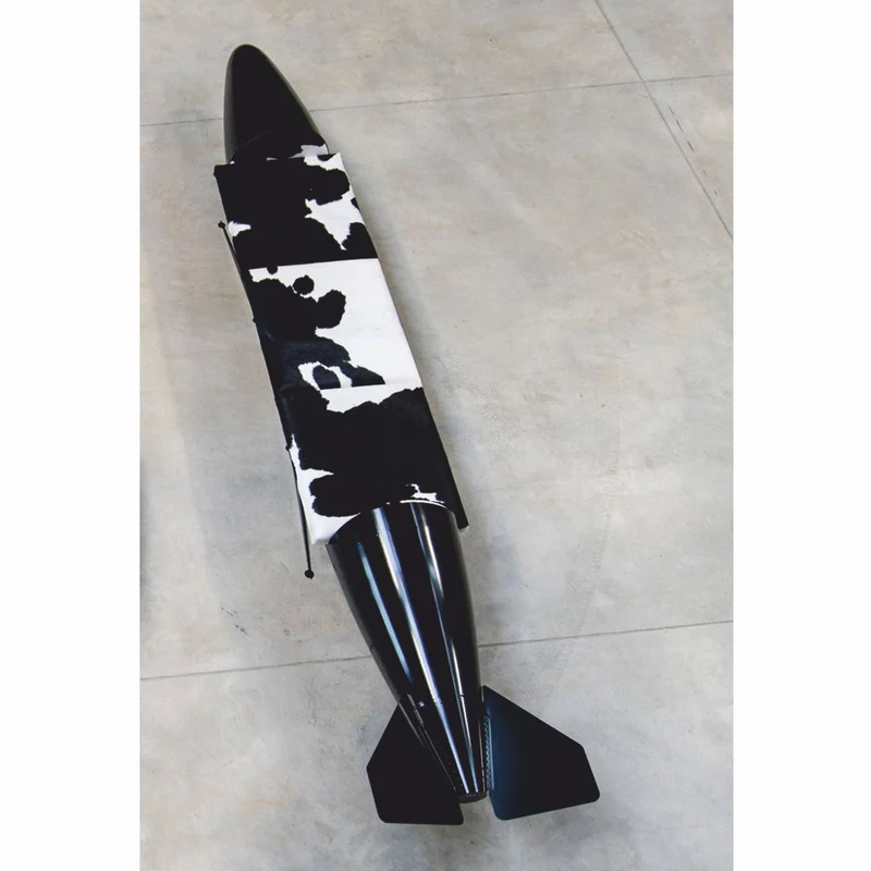 Casa Padrino Luxus Sitzbank in Torpedo Form 560 cm - Original Zusatztank Tornado Fighter deutsche Luftwaffe