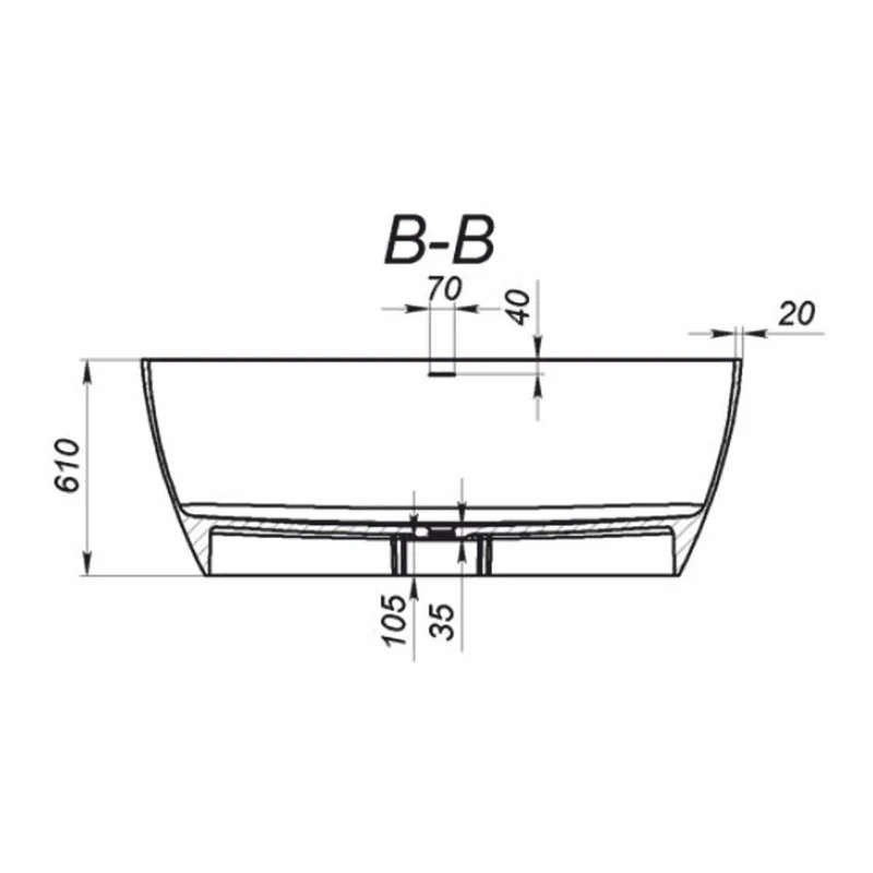 Casa Padrino Freistehende Luxus Badewanne Hochglanz Weiß 169,4 cm - Badezimmer Möbel