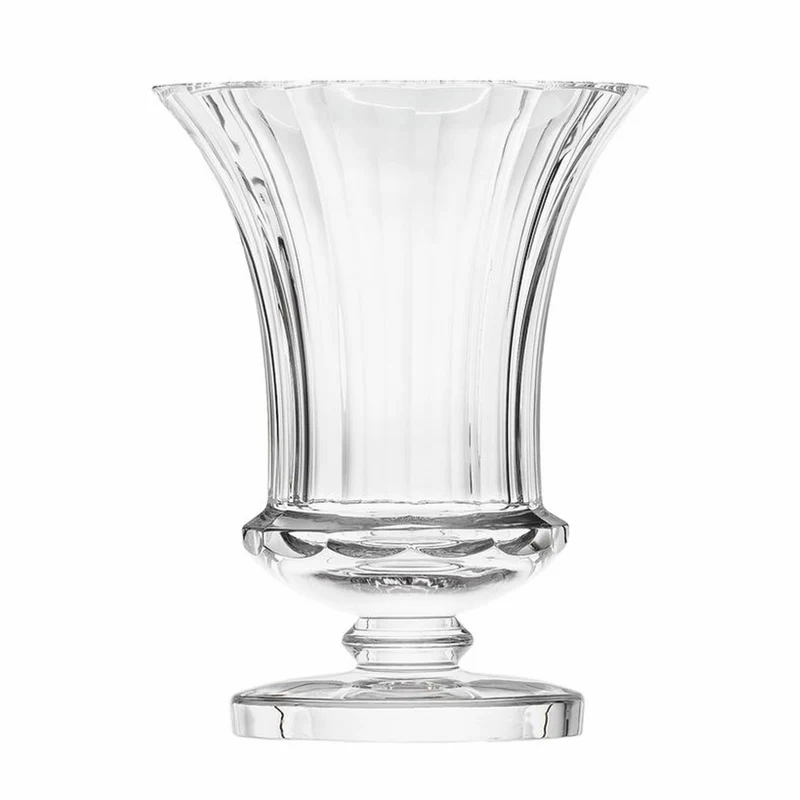 Casa Padrino Luxus Barock Kristallglas Vase Ø 19,7 x H. 25 cm - Mundgeblasen
