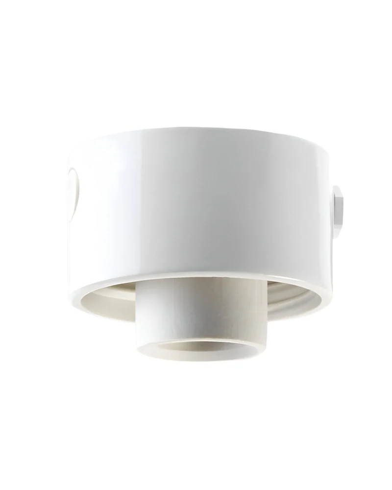 Lampsockel utomhus/våtrum - Vit/rak/kulo IP54