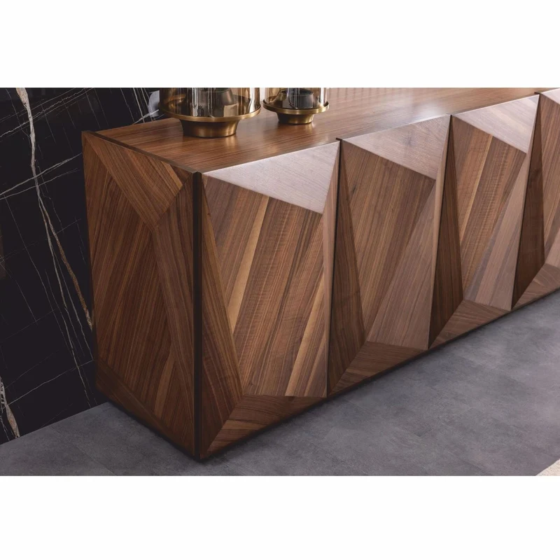 Casa Padrino Luxus Sideboard mit Spiegel Braun 237 cm - Luxus Möbel