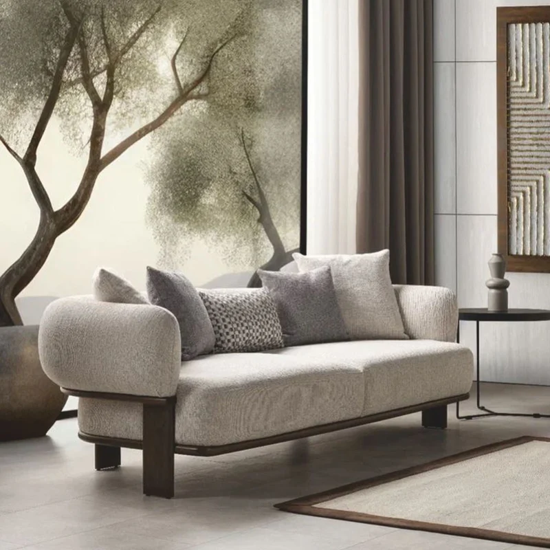 Casa Padrino Luxus Wohzimmer & Hotel Sofa Hellgrau / Dunkelbraun 230 cm - Luxus Möbel