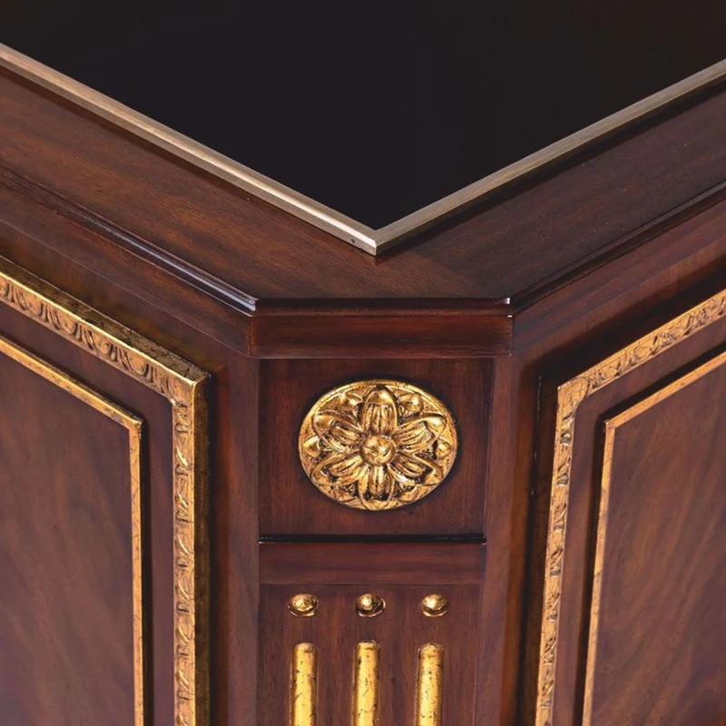 Casa Padrino Luxus Barock Blumentopf Dunkelbraun / Antik Gold 60 cm - Barock Deko Accessoires