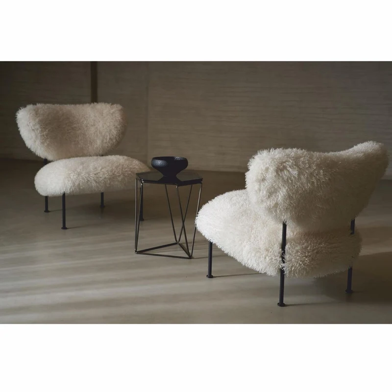Casa Padrino Luxus Sessel Weiß / Schwarz H. 77 cm - Hotel & Wohnzimmer Möbel