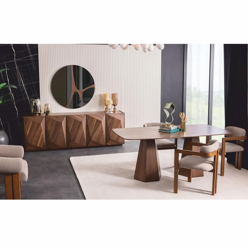 Casa Padrino Luxus Esszimmer Stuhl 6er Set mit Armlehnen Grau / Braun - Esszimmer Möbel