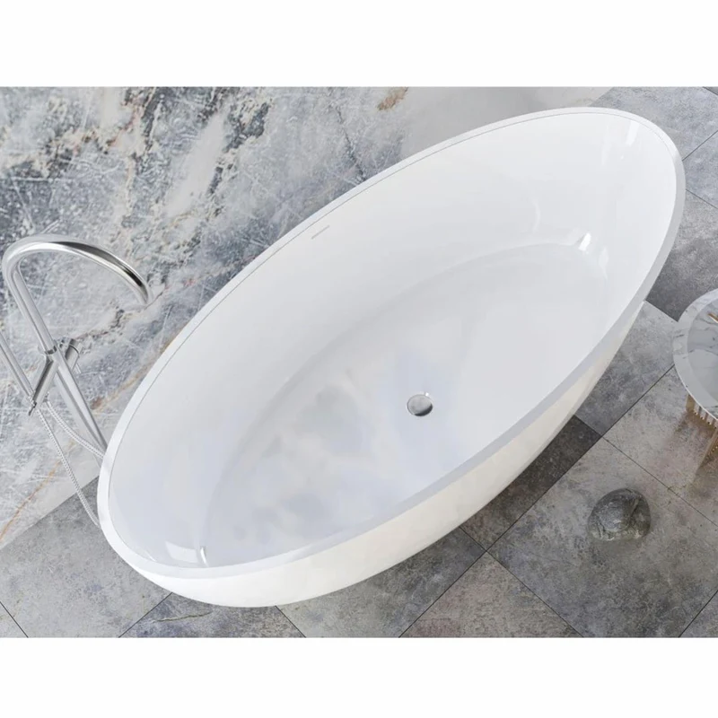 Casa Padrino Luxus Badewanne Hochglanz Weiß 180 cm - Badezimmer Möbel