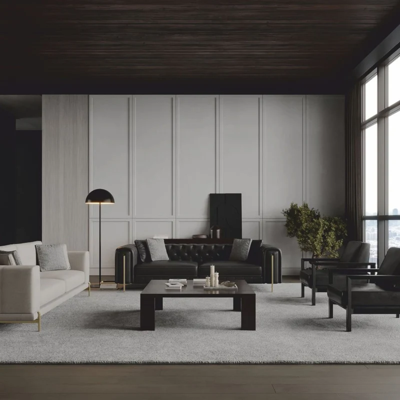 Casa Padrino Luxus Hotel & Wohnzimmer Kunstleder Sessel Schwarz - Luxus Möbel