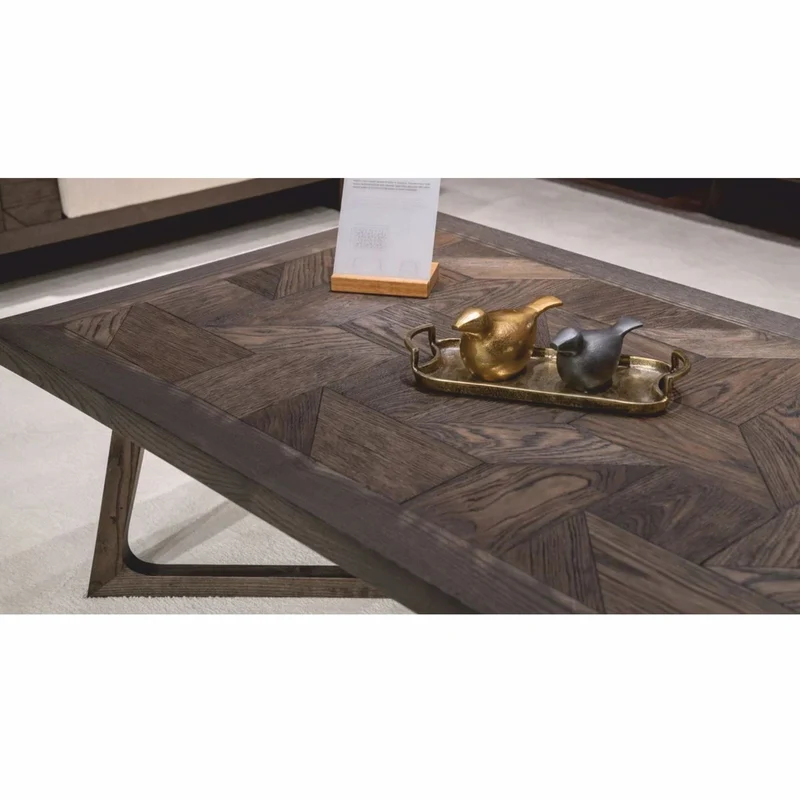 Casa Padrino Luxus Massivholz Couchtisch Braun 138 cm - Hotel & Wohnzimmer Möbel