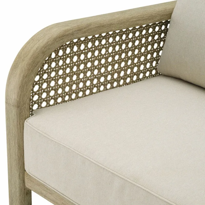 Casa Padrino Luxus Teakholz Garten Sessel Sandfarben / Beige - Garten Möbel