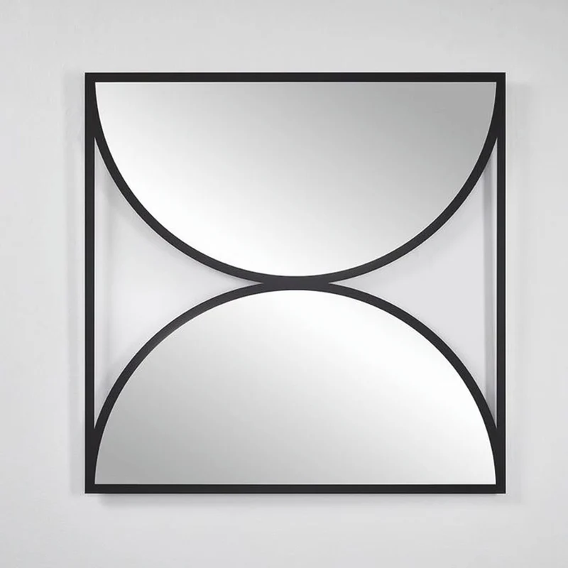 Casa Padrino Luxus Wandspiegel Schwarz 90 cm - Luxus Möbel