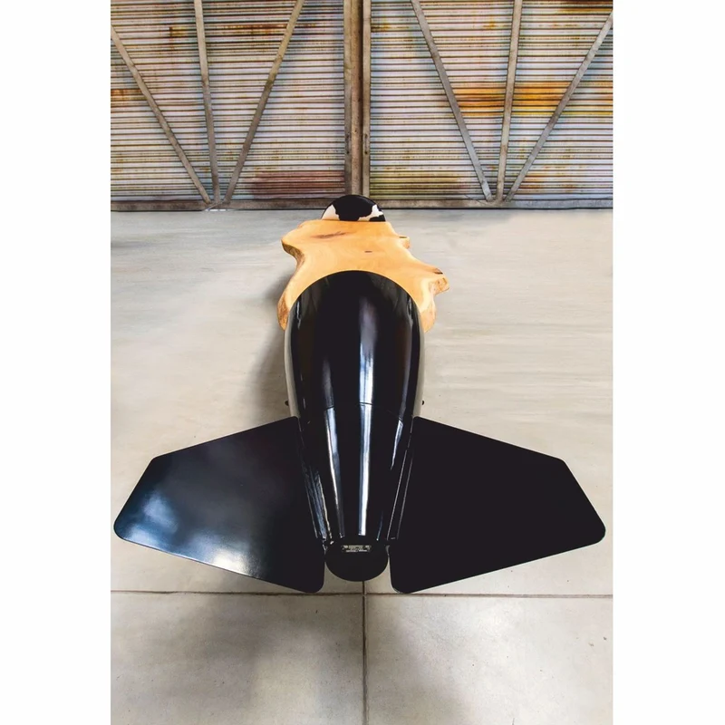 Casa Padrino Luxus Couchtisch in Torpedo Form 560 cm - Original Zusatztank Tornado Fighter deutsche Luftwaffe